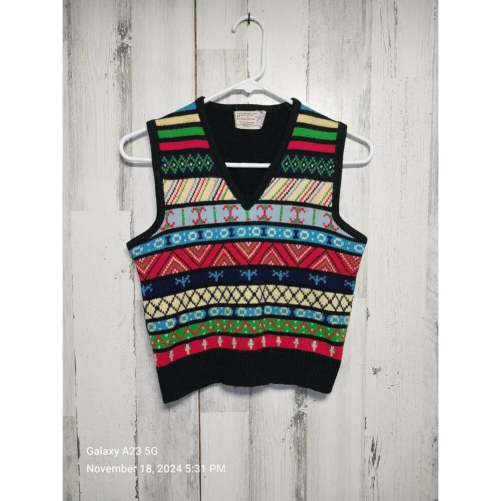 Vintage 80s Kimlon RBK Importers Sweater Vest  Women's Small